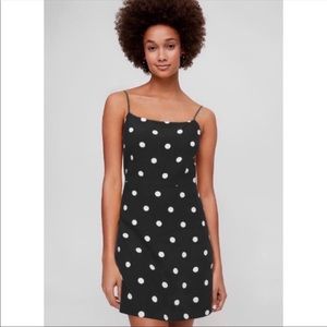 Aritzia Wilfred - Isabelle Black and White polka dot dress